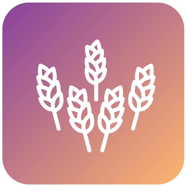 Diseño vectorial de estilo de icono de cebada