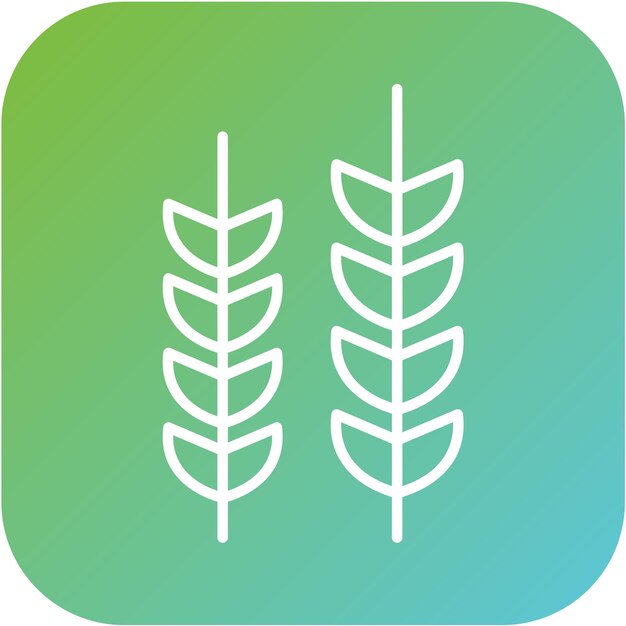 Diseño vectorial de estilo de icono de cebada