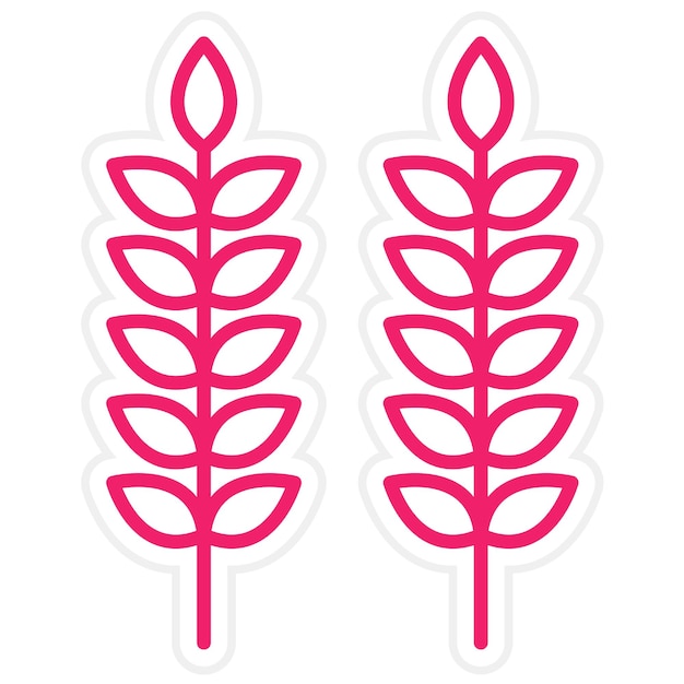 Diseño vectorial de estilo de icono de cebada