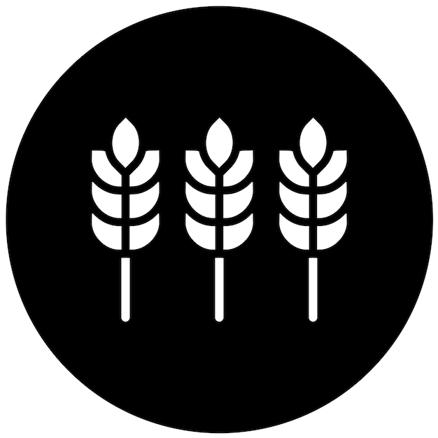 Diseño vectorial de estilo de icono de cebada