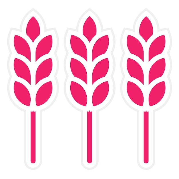 Diseño vectorial de estilo de icono de cebada