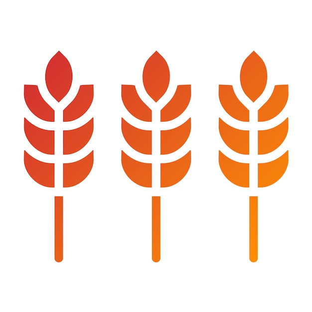 Diseño vectorial de estilo de icono de cebada