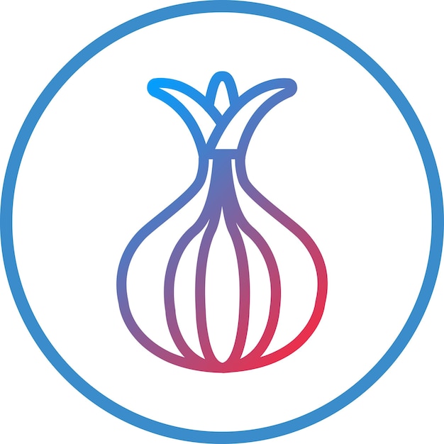 Diseño vectorial Estilo del icono de la cebolla