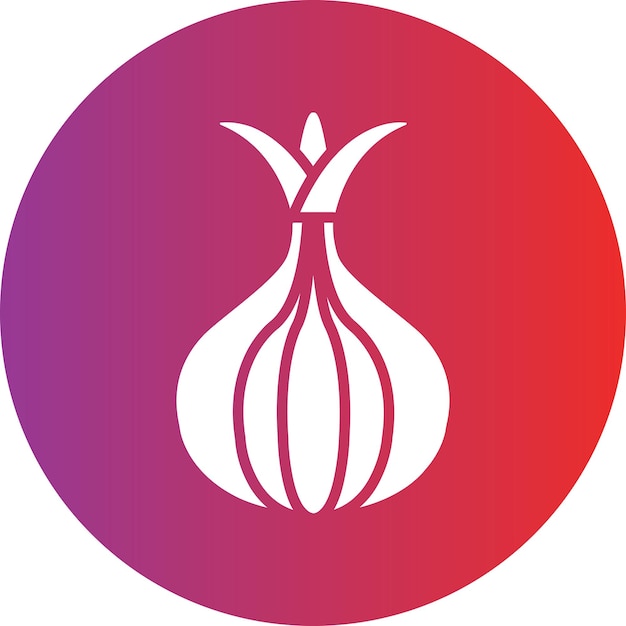 Diseño vectorial Estilo del icono de la cebolla