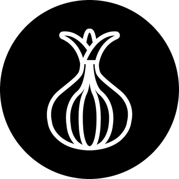 Diseño vectorial Estilo del icono de la cebolla
