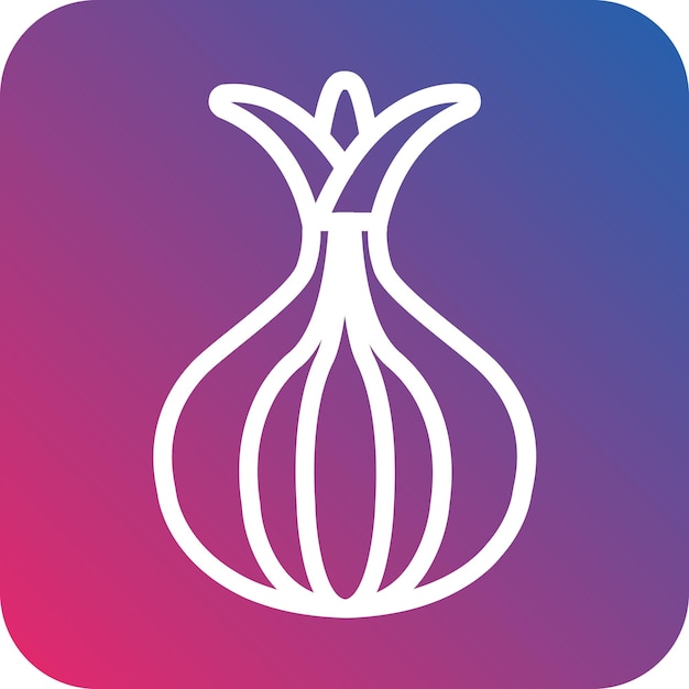 Diseño vectorial Estilo del icono de la cebolla