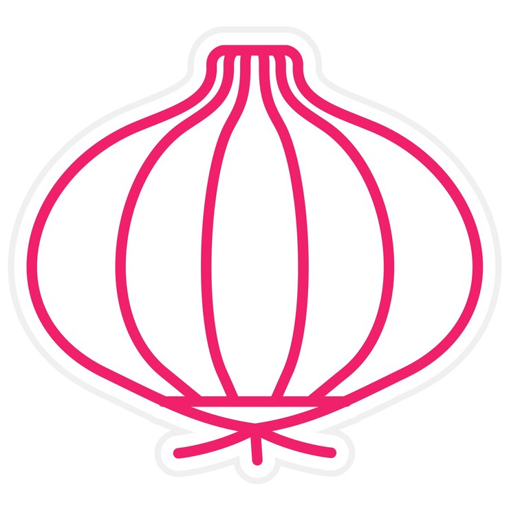 Vector diseño vectorial estilo del icono de la cebolla