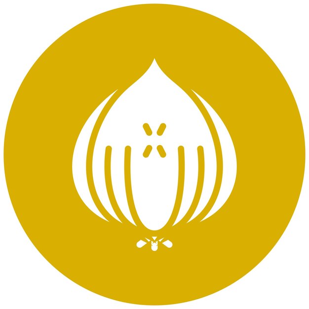 Diseño vectorial Estilo del icono de la cebolla