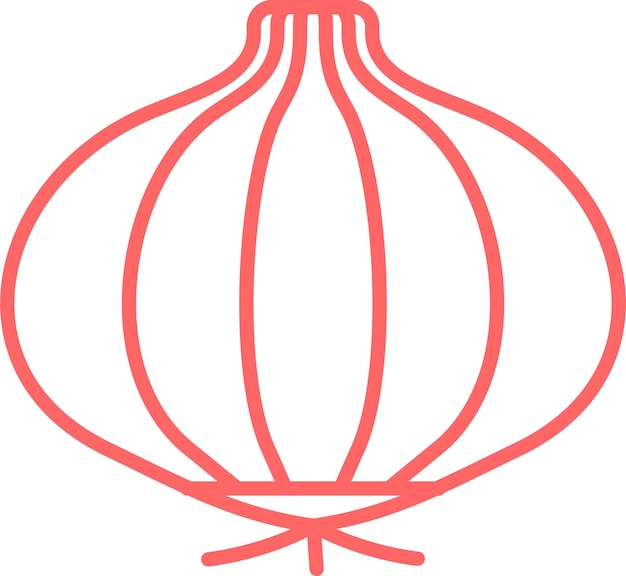 Diseño vectorial Estilo del icono de la cebolla