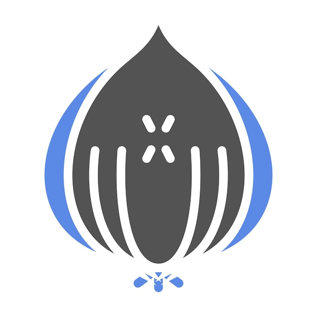 Diseño vectorial Estilo del icono de la cebolla