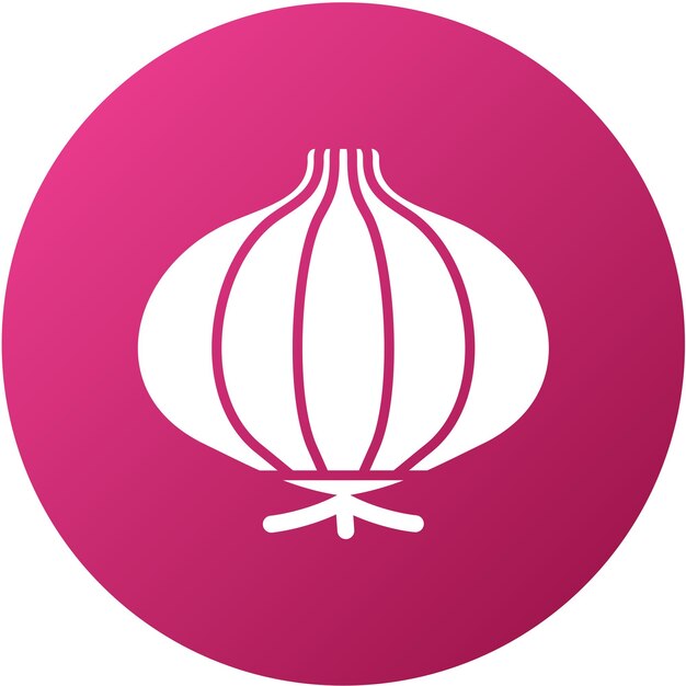 Diseño vectorial Estilo del icono de la cebolla