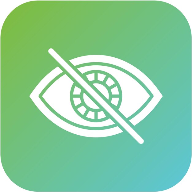 Diseño vectorial de estilo de icono de ceguera al color