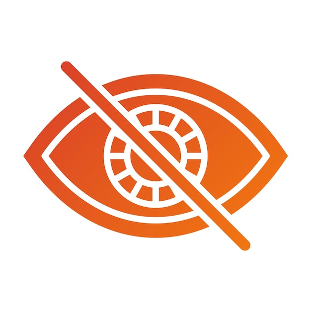 Diseño vectorial de estilo de icono de ceguera al color