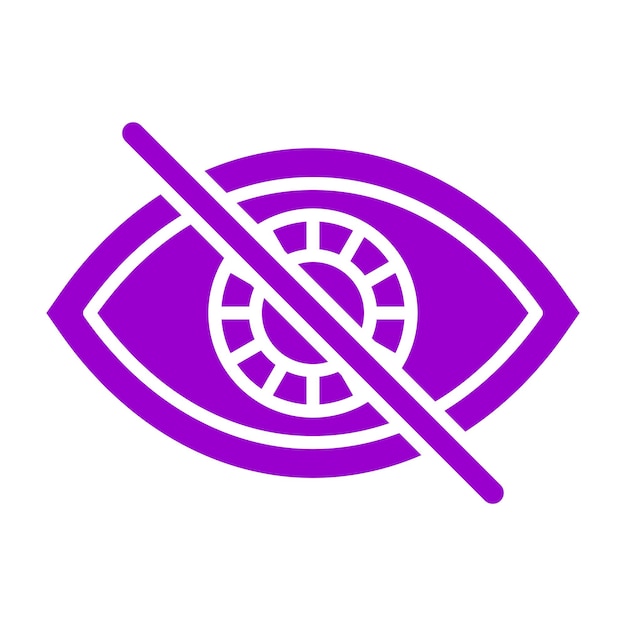 Diseño vectorial de estilo de icono de ceguera al color