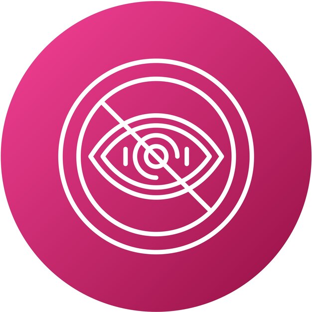 Diseño vectorial Estilo del icono de ceguera legal