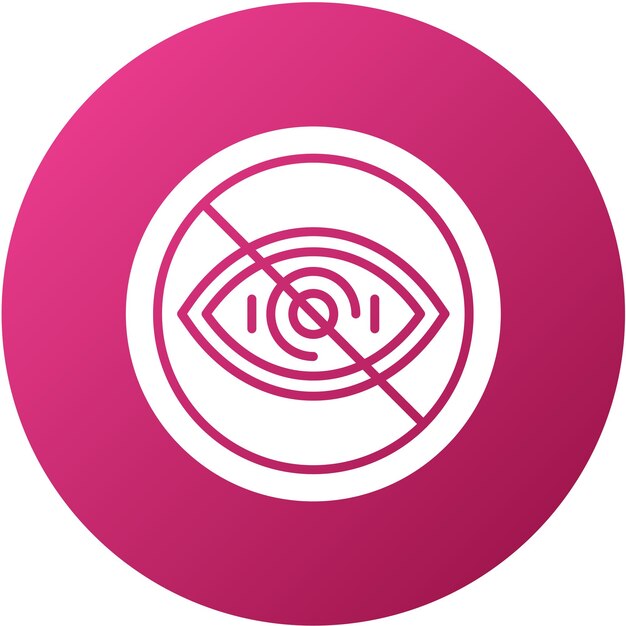 Diseño vectorial Estilo del icono de ceguera legal