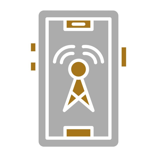 Diseño vectorial Estilo del icono de la celda de la red