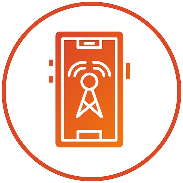 Diseño vectorial Estilo del icono de la celda de la red