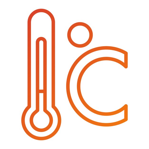 Diseño vectorial Estilo del icono Celsius