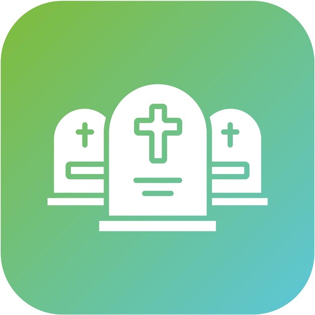 Diseño vectorial Estilo del icono del cementerio