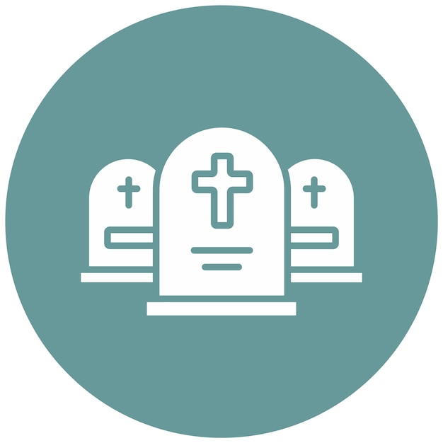 Diseño vectorial Estilo del icono del cementerio