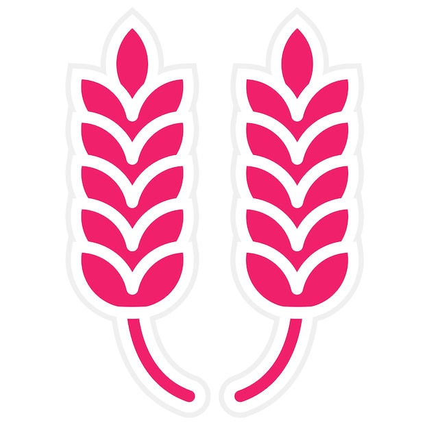 Diseño vectorial de estilo de icono de centeno