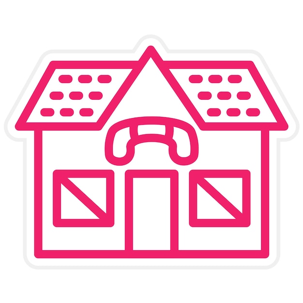 Diseño vectorial Estilo de icono centrado en la llamada