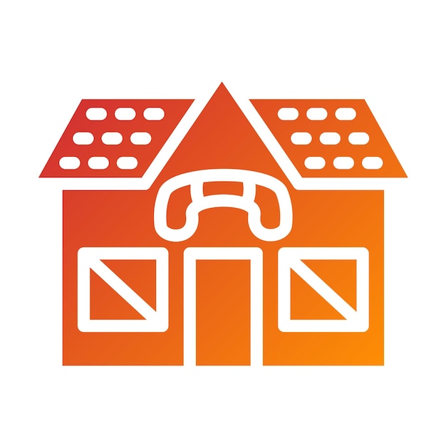 Diseño vectorial Estilo de icono centrado en la llamada