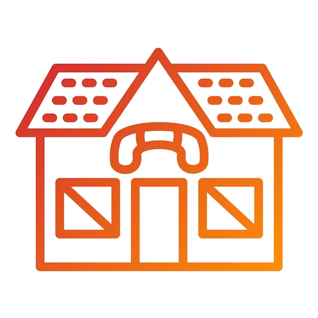 Diseño vectorial Estilo de icono centrado en la llamada