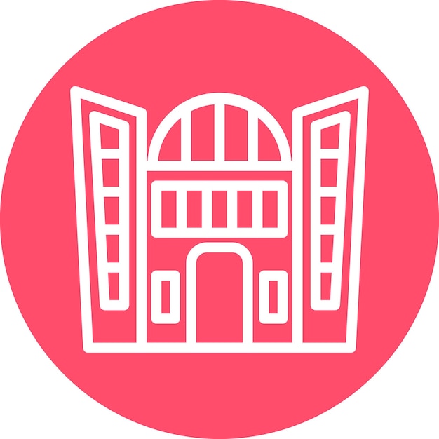 Diseño vectorial Estilo del icono del centro comercial