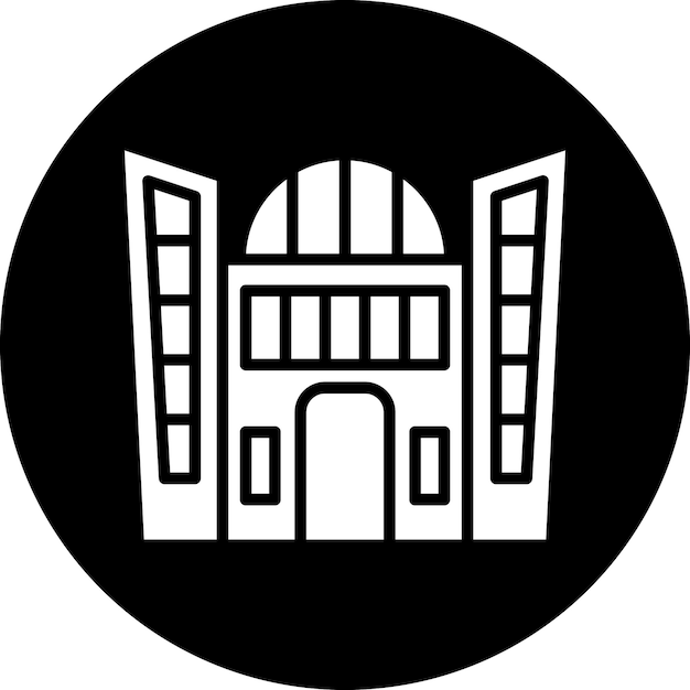Diseño vectorial Estilo del icono del centro comercial