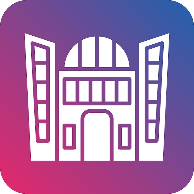 Diseño vectorial Estilo del icono del centro comercial