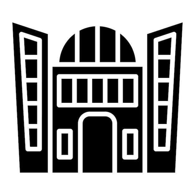 Diseño vectorial Estilo del icono del centro comercial