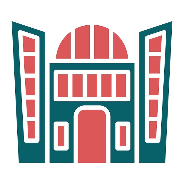 Diseño vectorial Estilo del icono del centro comercial