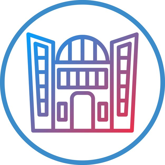 Diseño vectorial Estilo del icono del centro comercial