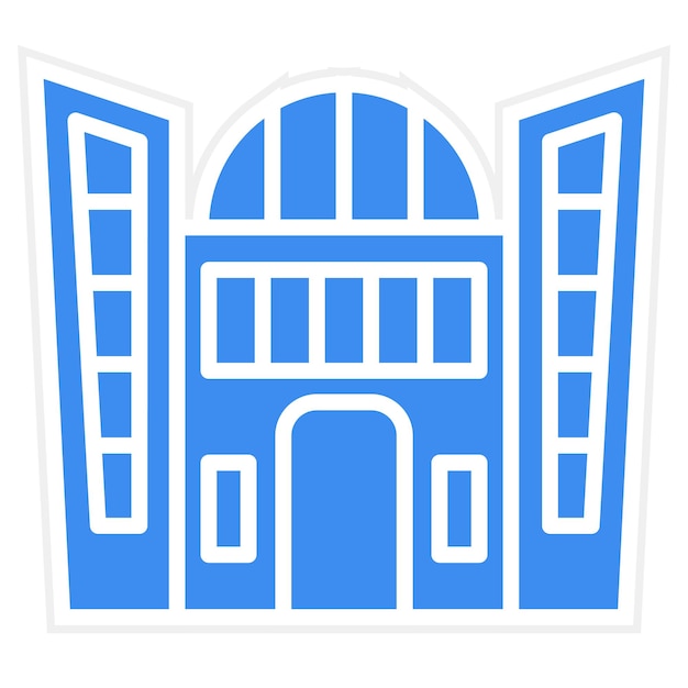 Diseño vectorial Estilo del icono del centro comercial