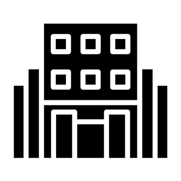 Diseño vectorial Estilo del icono del centro comercial