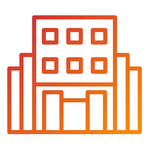Diseño vectorial Estilo del icono del centro comercial