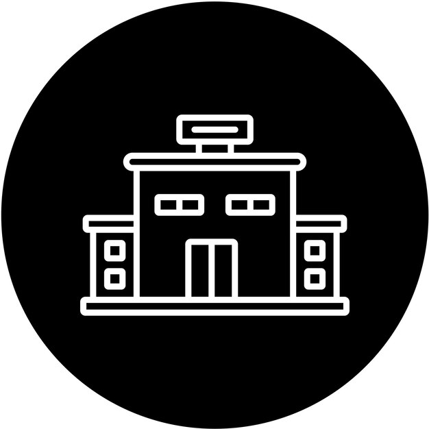 Diseño vectorial Estilo del icono del centro comercial