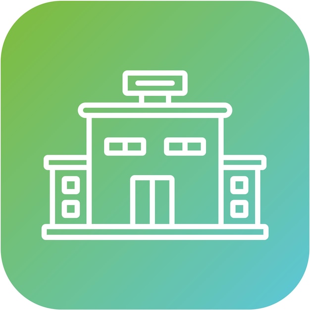 Diseño vectorial Estilo del icono del centro comercial