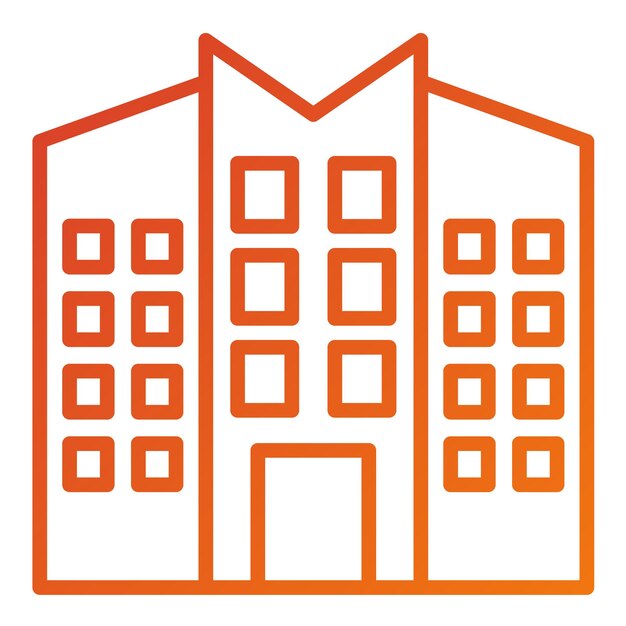 Diseño vectorial Estilo del icono del centro comercial