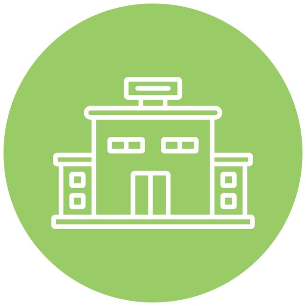 Diseño vectorial Estilo del icono del centro comercial