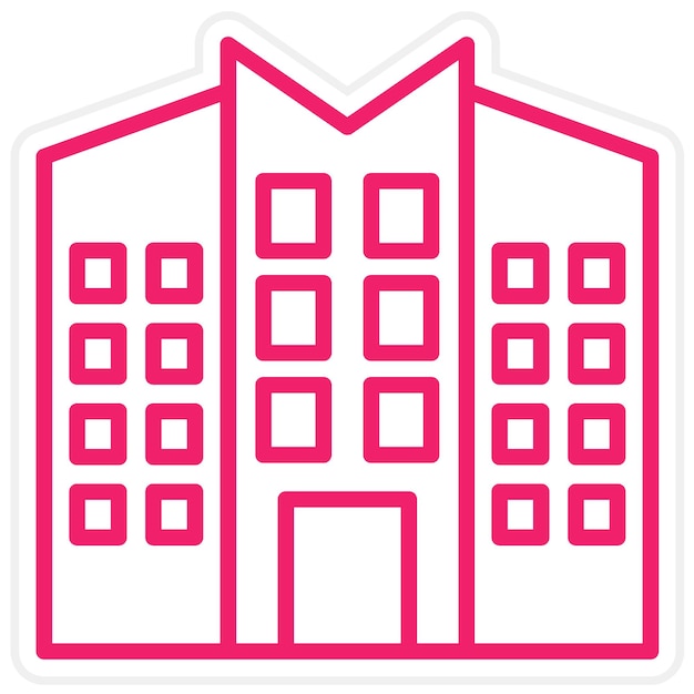 Diseño vectorial Estilo del icono del centro comercial