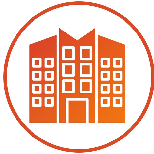 Diseño vectorial Estilo del icono del centro comercial