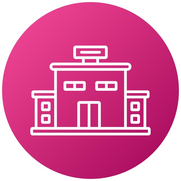 Diseño vectorial Estilo del icono del centro comercial