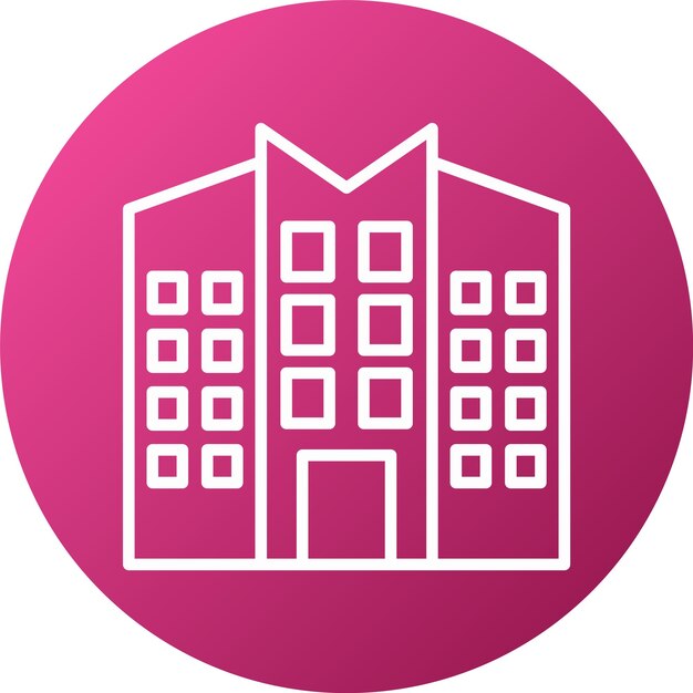 Diseño vectorial Estilo del icono del centro comercial