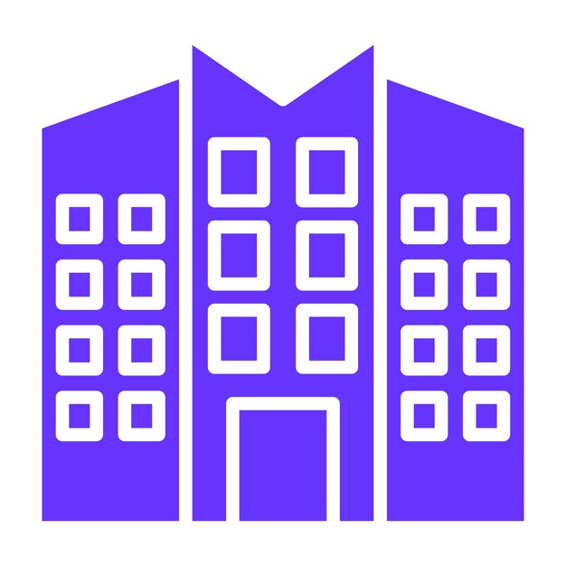 Diseño vectorial Estilo del icono del centro comercial