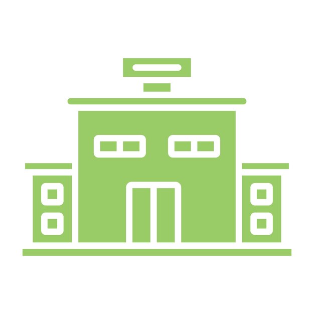 Diseño vectorial Estilo del icono del centro comercial