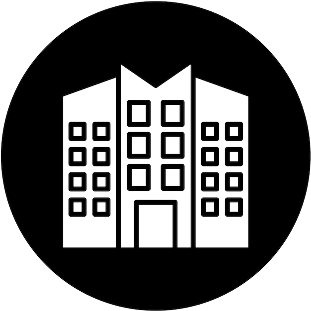 Diseño vectorial Estilo del icono del centro comercial