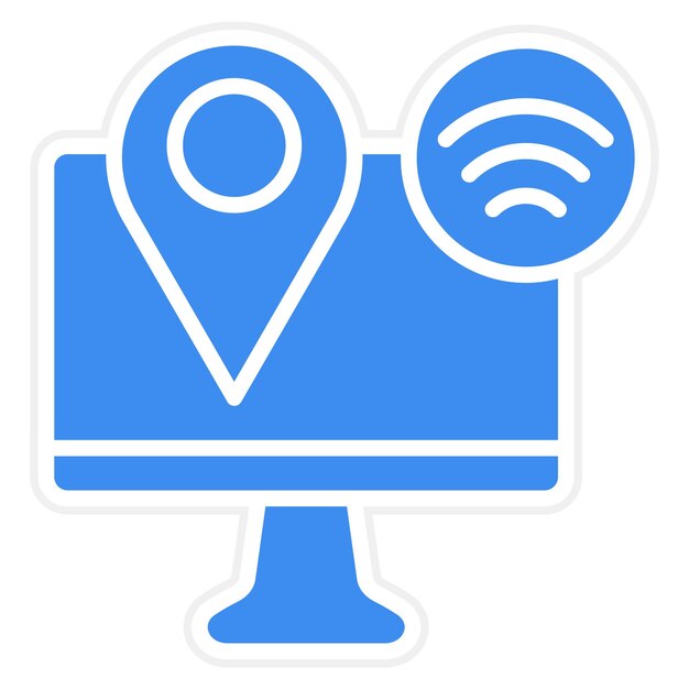 Diseño vectorial Estilo del icono del centro nómada digital